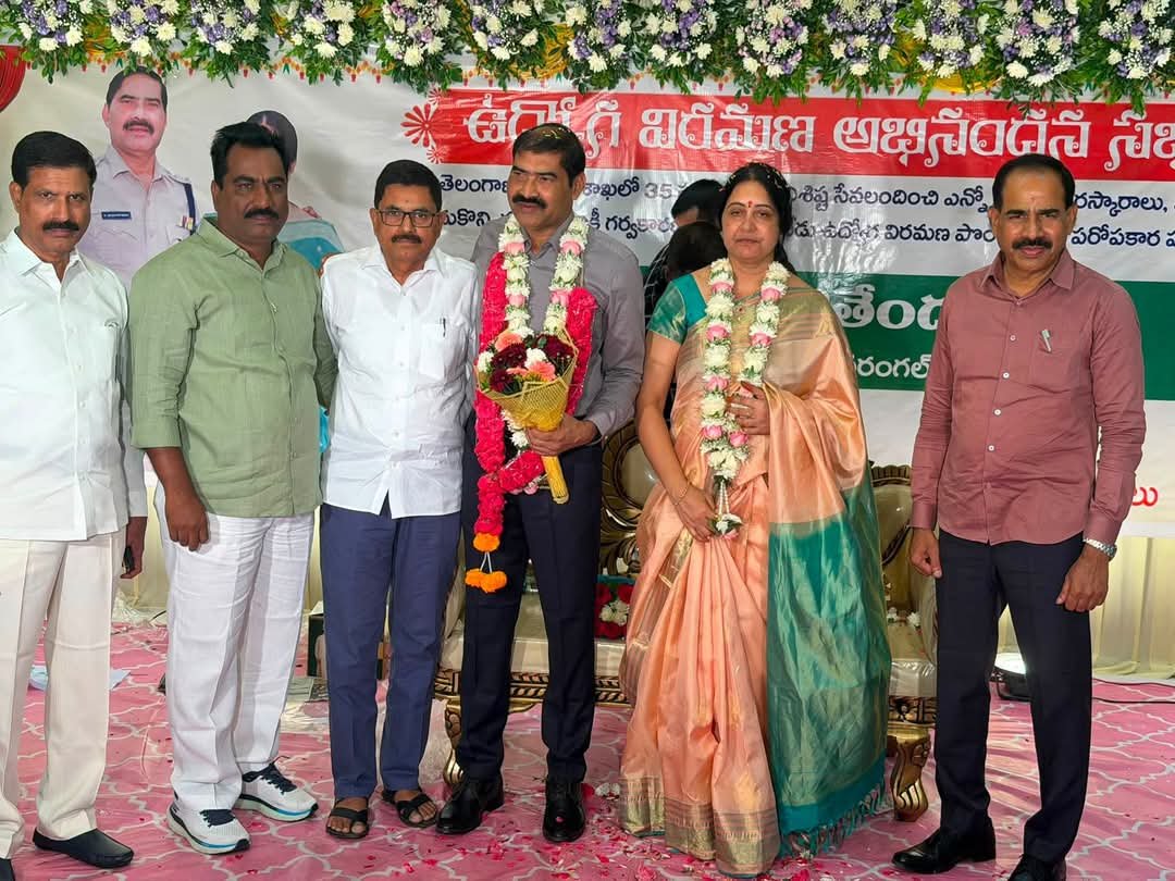 ఏసీపీ శ్రీ మూల జితేందర్ రెడ్డి  ఉద్యోగ విరమణ లో పాల్గొన్న తెలంగాణ రాష్ట్ర ఆయిల్ కార్పొరేషన్ చైర్మన్ శ్రీ జంగా రాఘవరెడ్డి 